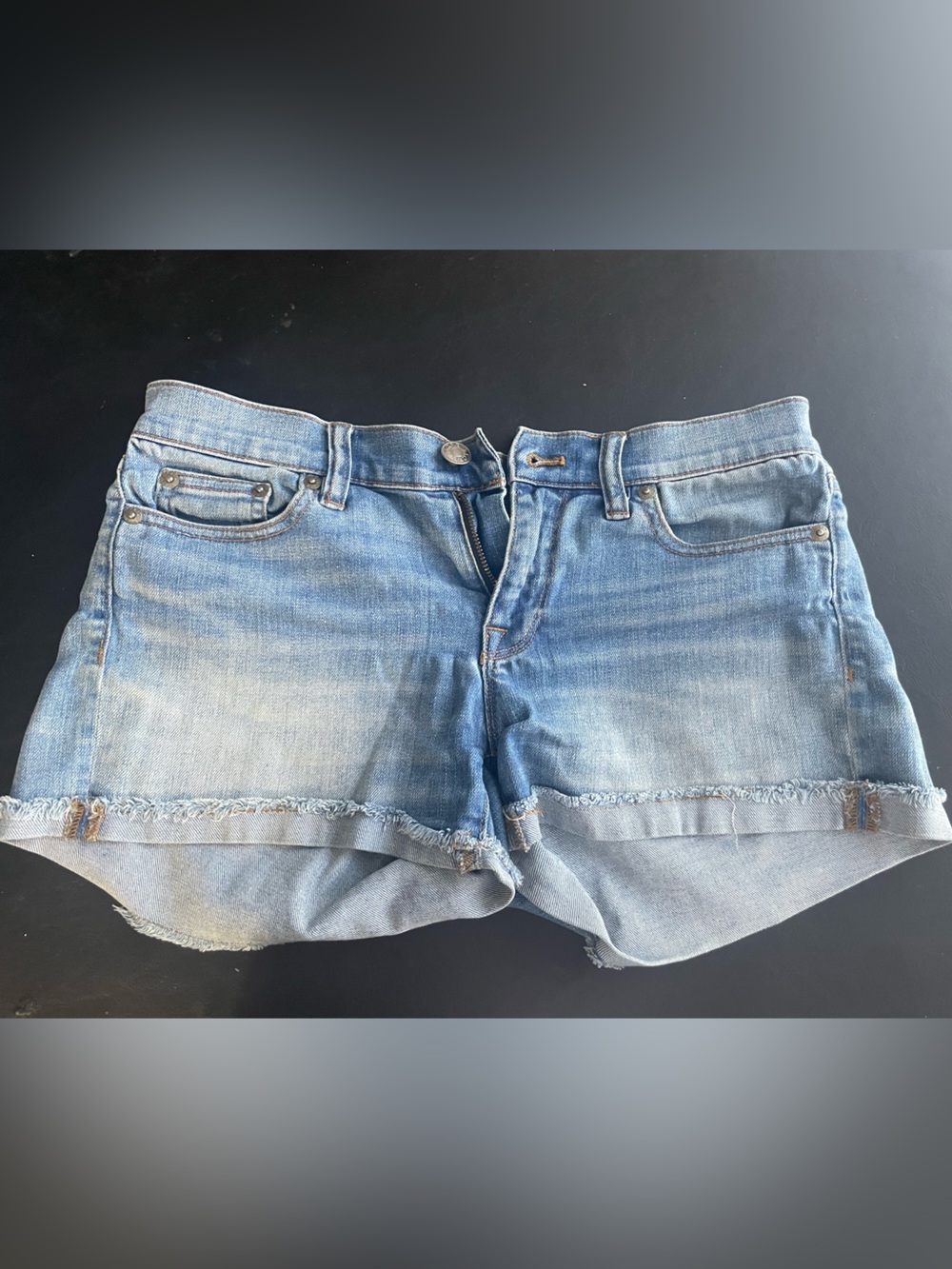 J. Crew Light Blue Frayed Hem Denim Shorts